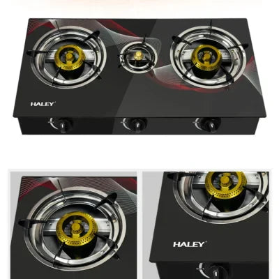 Aragaz cu Trei ochiuri Haley HY-1514 – Putere mare și consum redus de gaz